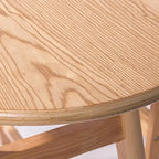 Scandinavian Wooden Freeform Bar Height Table for Dining Room