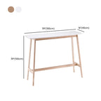 Scandinavian Wooden Freeform Bar Height Table for Dining Room