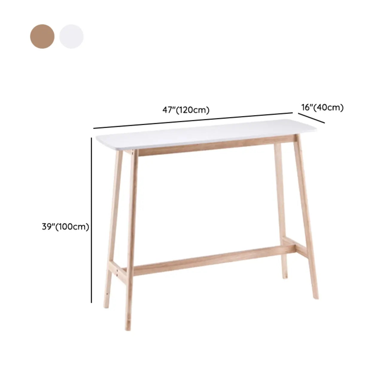 Scandinavian Wooden Freeform Bar Height Table for Dining Room