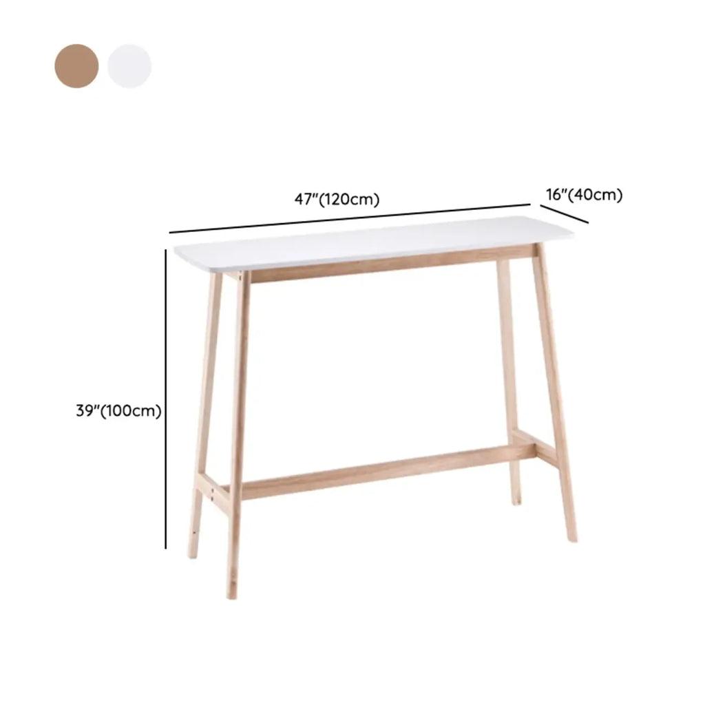 Scandinavian Wooden Freeform Bar Height Table for Dining Room
