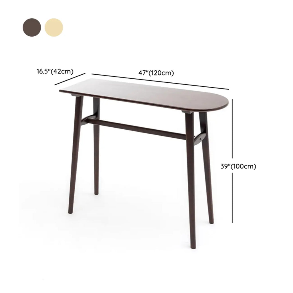Scandinavian Wooden Freeform Bar Height Table for Dining Room