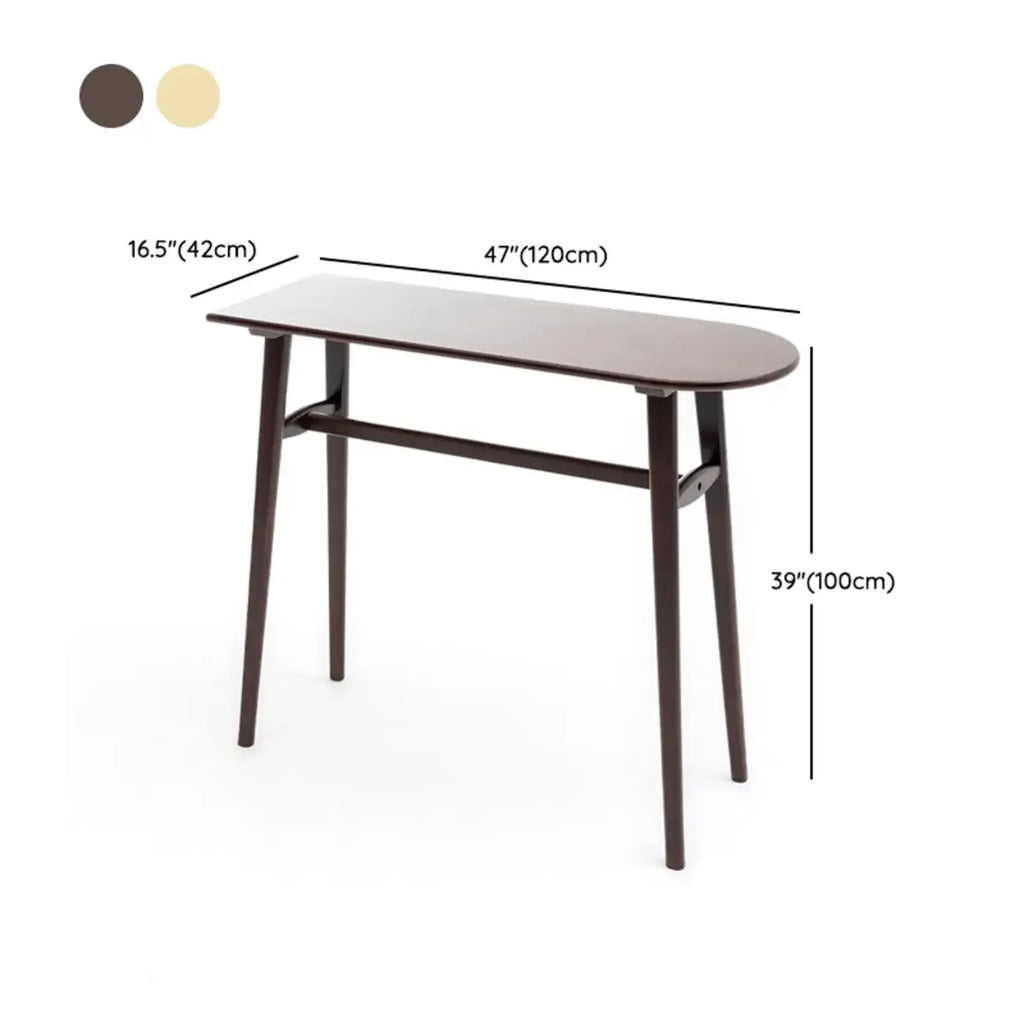 Scandinavian Wooden Freeform Bar Height Table for Dining Room