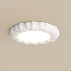 19 Inch Modern Circle Resin Flush Ceiling Light for Bedroom Decor