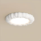 19 Inch Modern Circle Resin Flush Ceiling Light for Bedroom Decor