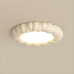 19 Inch Modern Circle Resin Flush Ceiling Light for Bedroom Decor