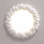 19 Inch Modern Circle Resin Flush Ceiling Light for Bedroom Decor