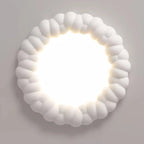19 Inch Modern Circle Resin Flush Ceiling Light for Bedroom Decor