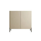 Coffee Solid Wood Shoe Cabinet with Adjustable Shelves