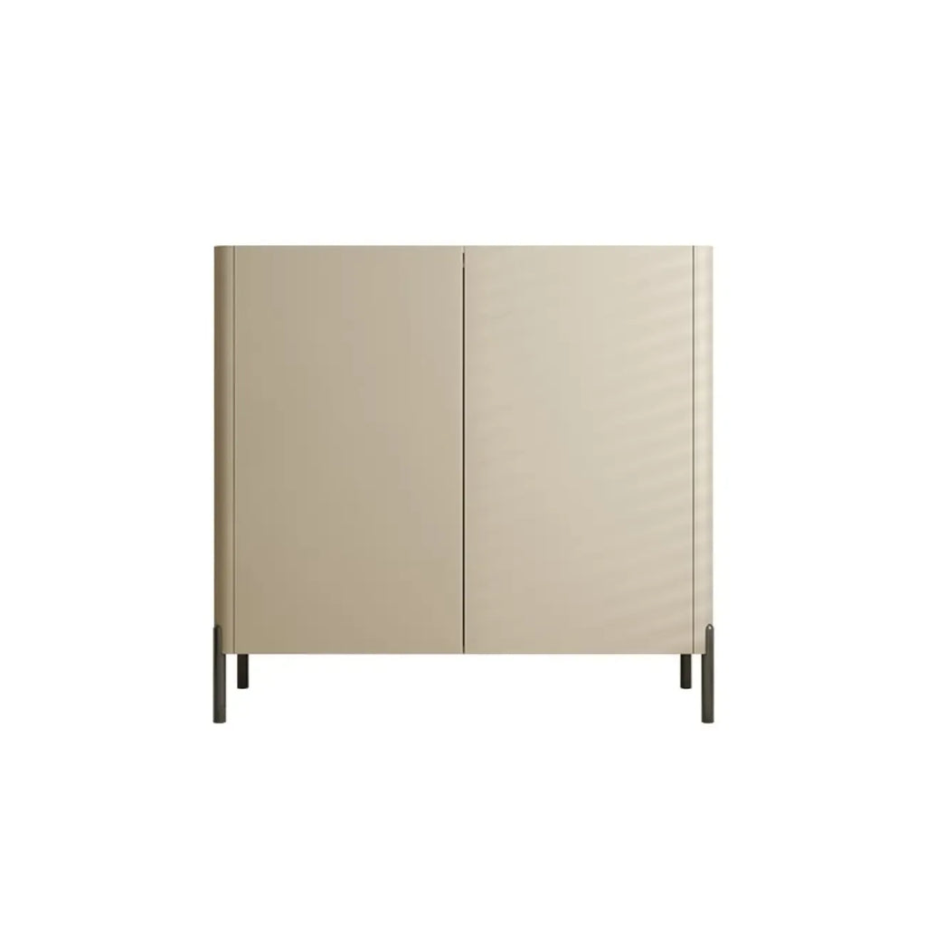 Coffee Solid Wood Shoe Cabinet with Adjustable Shelves