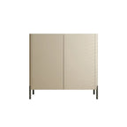 Coffee Solid Wood Shoe Cabinet with Adjustable Shelves