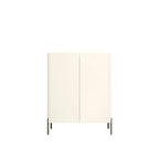 Coffee Solid Wood Shoe Cabinet with Adjustable Shelves