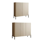 Coffee Solid Wood Shoe Cabinet with Adjustable Shelves