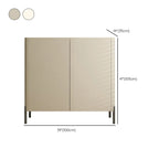 Coffee Solid Wood Shoe Cabinet with Adjustable Shelves