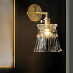 Transparent Vintage Swing Arm Wall Light for Bedroom Use
