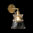 Transparent Vintage Swing Arm Wall Light for Bedroom Use