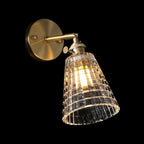 Transparent Vintage Swing Arm Wall Light for Bedroom Use