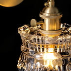 Transparent Vintage Swing Arm Wall Light for Bedroom Use