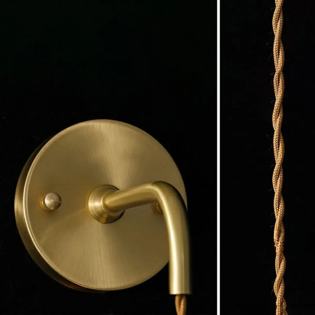 Transparent Vintage Swing Arm Wall Light for Bedroom Use