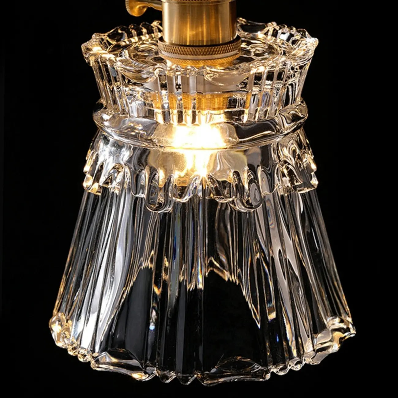 Transparent Vintage Swing Arm Wall Light for Bedroom Use