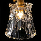 Transparent Vintage Swing Arm Wall Light for Bedroom Use
