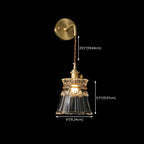 Transparent Vintage Swing Arm Wall Light for Bedroom Use