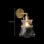 Transparent Vintage Swing Arm Wall Light for Bedroom Use