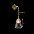 Transparent Vintage Swing Arm Wall Light for Bedroom Use