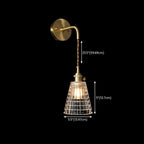 Transparent Vintage Swing Arm Wall Light for Bedroom Use
