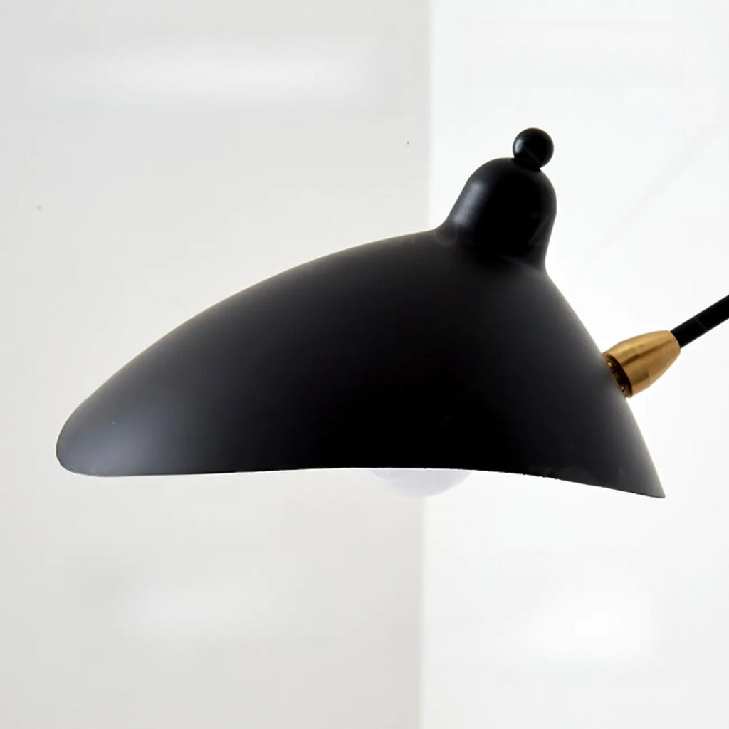 2-Light and 1-Light Metal Black Swing Arm Wall Light