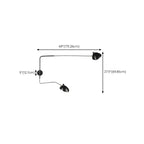 2-Light and 1-Light Metal Black Swing Arm Wall Light