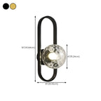 Artistic Brass Wall Sconce with Glass Orb for Living Room