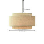 Beige Layered Elegance Fabric Pendant Light for Dining Area