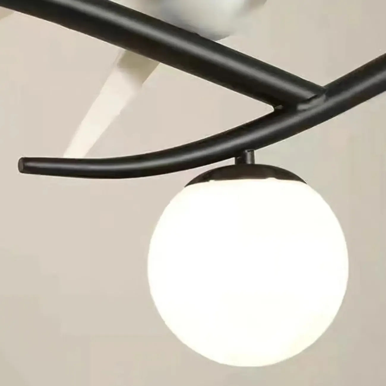 4-Light Glass Globe Shape Hanging Pendant Light Fixture for Kitchen