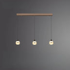 Modern Gold Glass 3-Light Adjustable Island Light