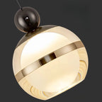 Modern Gold Glass 3-Light Adjustable Island Light