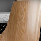 Modern Adjustable Full Back Tufted Leather Bar Stool