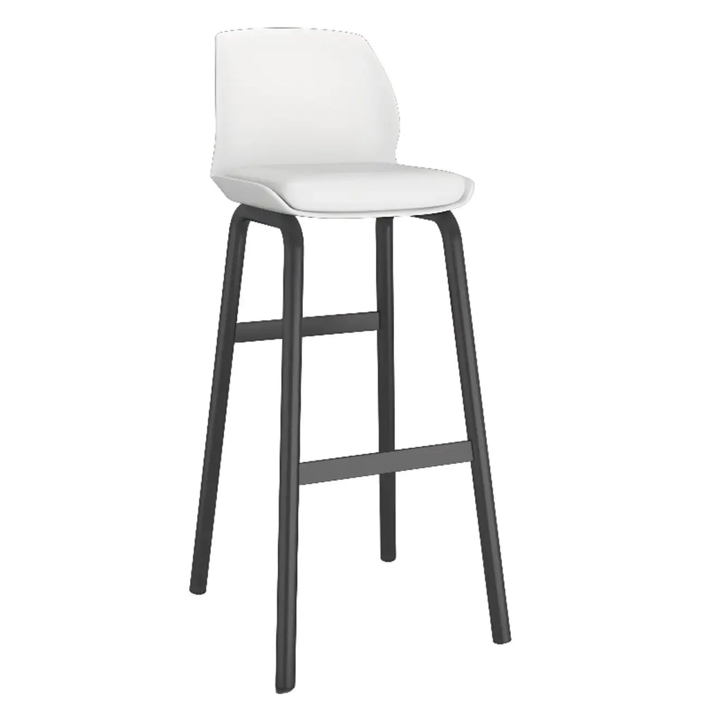 Stylish Rectangular Faux Leather Metal Cafe Bar Stools