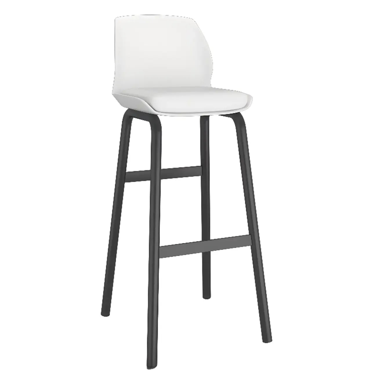 Stylish Rectangular Faux Leather Metal Cafe Bar Stools