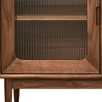 Contemporary Wood Sepia Storage Sideboard with Drawers