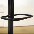 Leather Low Back Adjustable Swivel Sleek Bar Stools