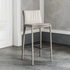Modern 4-Leg Trestle Footrest Low Back Bar Stools