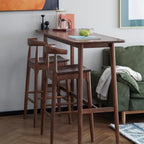 Rustic Wooden Saddle Open Curved Back Counter Bar Stools