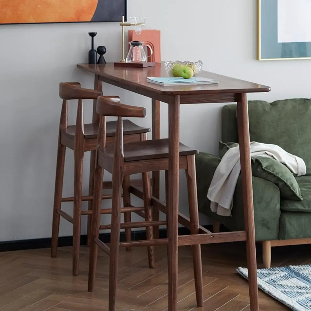 Rustic Wooden Saddle Open Curved Back Counter Bar Stools