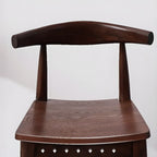 Rustic Wooden Saddle Open Curved Back Counter Bar Stools