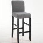 Traditional Wood Leather Upholstered Bar Height Stool