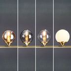 Dining Area Modern Brass Glass LED Island Pendant Light