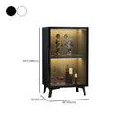 Compact Freestanding Enclosed Wooden Glass Curio Cabinet