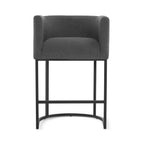 Modern Upholstered Barrel Back Counter Stools