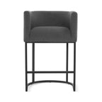 Modern Upholstered Barrel Back Counter Stools