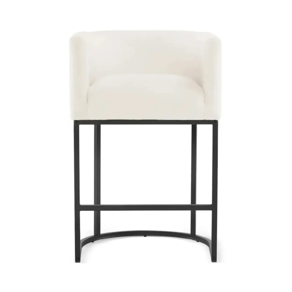 Modern Upholstered Barrel Back Counter Stools